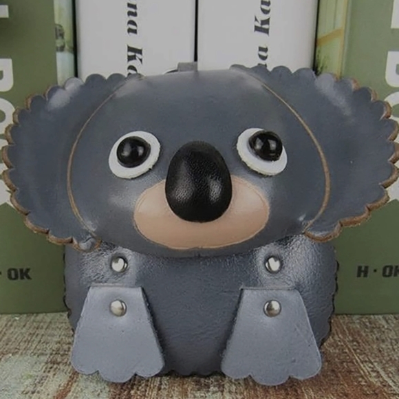 LIER Handbags - NEW, LIER KOALA BEAR LEATHER COIN WRISTLET